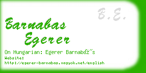 barnabas egerer business card